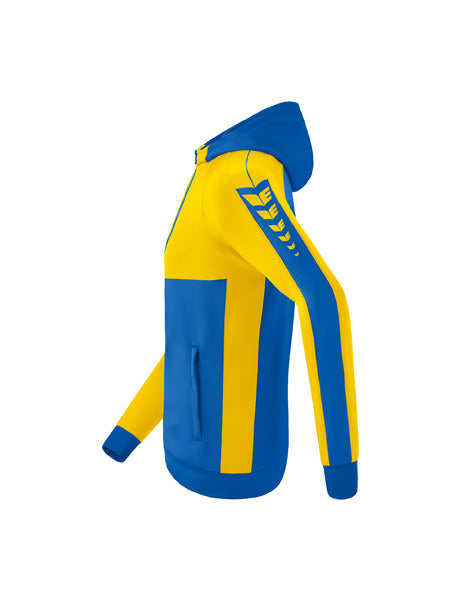 Six Wings Trainingsjacke mit Kapuze Erwachsene; Kinder new royal/gelb