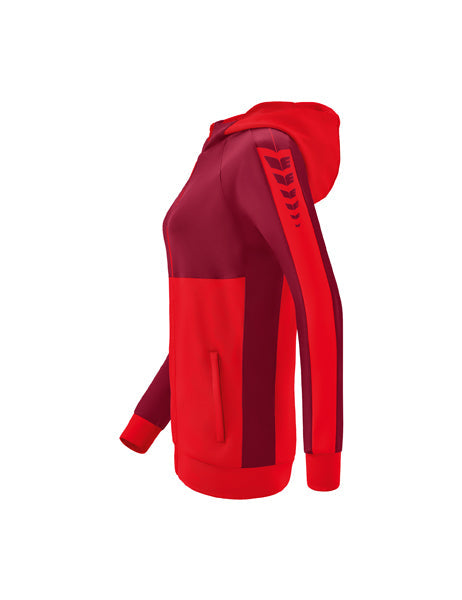Six Wings Trainingsjacke mit Kapuze Damen rot/bordeaux