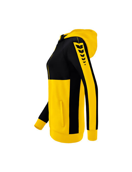 Six Wings Trainingsjacke mit Kapuze Damen gelb/schwarz