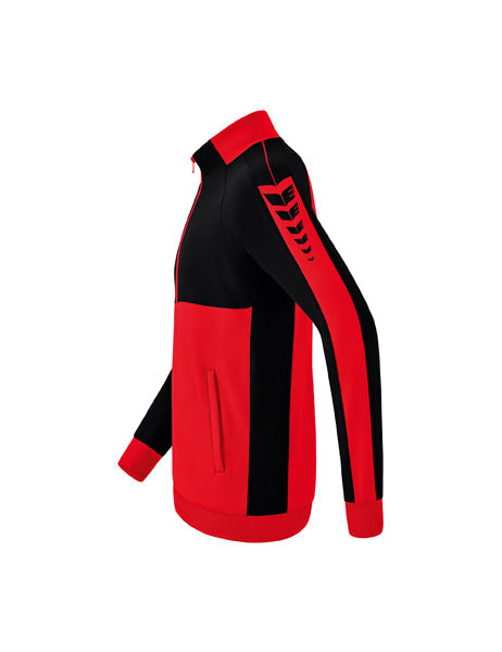 Six Wings Worker Jacke Erwachsene; Kinder rot/schwarz