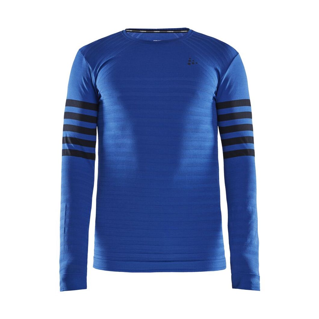 Fuseknit Comfort Blocked Rundhals Langarmshirt