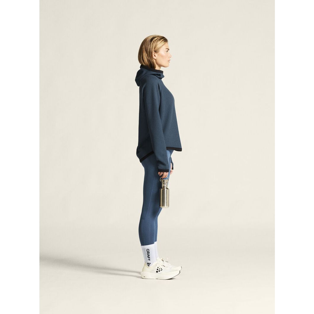 Grid Hood Hoodie Damen