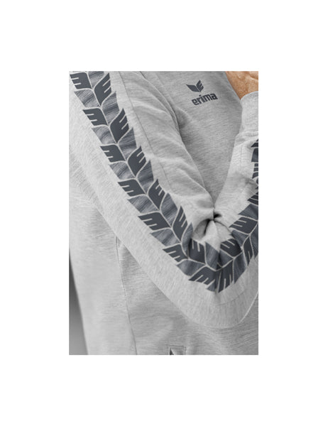 Essential Team Tracktop Jacke Erwachsene; Kinder hellgrau melange/slate grey