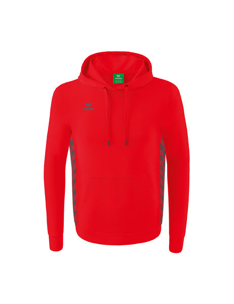 Essential Team Kapuzensweat Erwachsene; Kinder rot/slate grey
