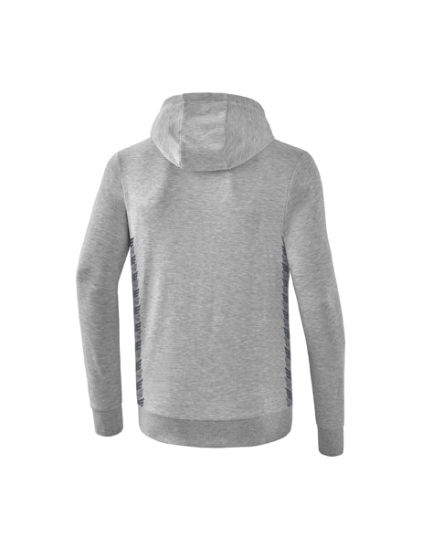 Essential Team Kapuzensweat Erwachsene; Kinder hellgrau melange/slate grey