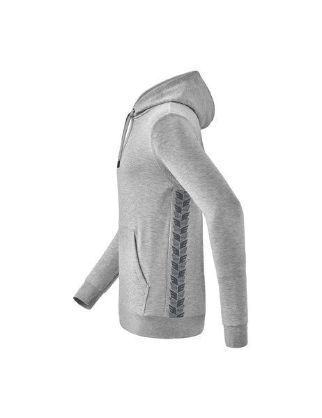 Essential Team Kapuzensweat Erwachsene; Kinder hellgrau melange/slate grey