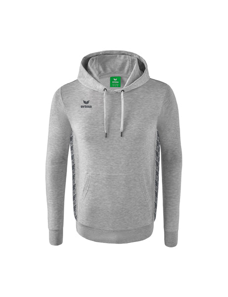 Essential Team Kapuzensweat Erwachsene; Kinder hellgrau melange/slate grey