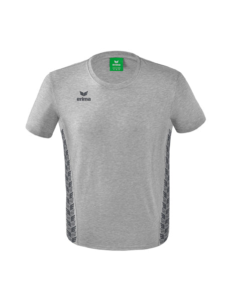 Essential Team T-Shirt Erwachsene; Kinder hellgrau melange/slate grey