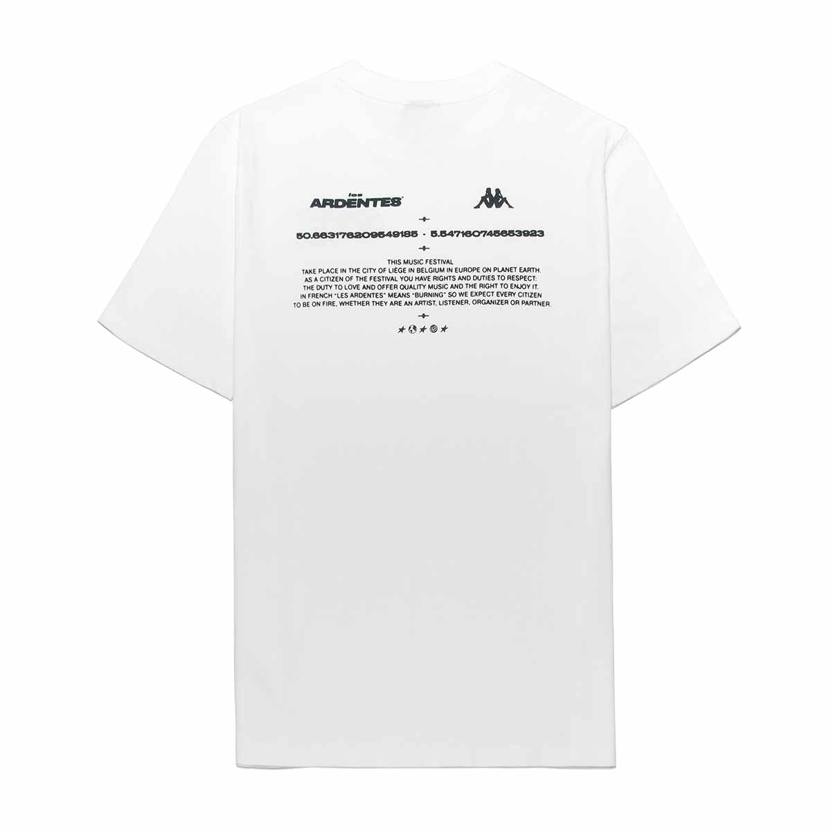 T-Shirt Leslie Les Ardentes x Kappa Weiß Herren - Bild 2