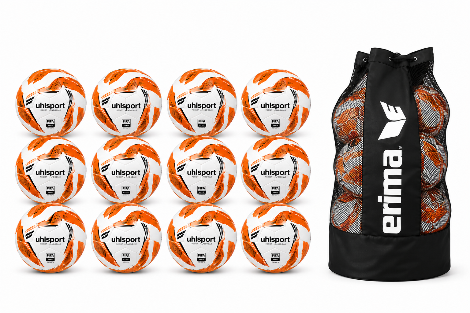Uhlsport Resist Addglue 12er Ballpaket inkl. Erima Ballsack