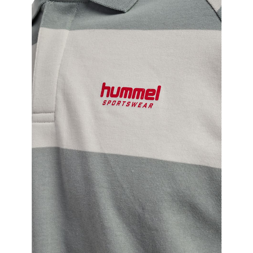 Loose Striped Polo Langarmshirt