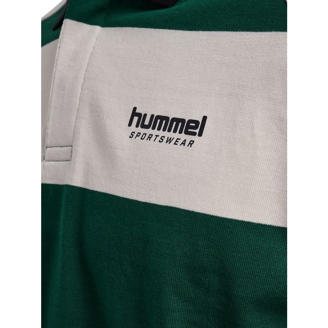Loose Striped Polo Langarmshirt