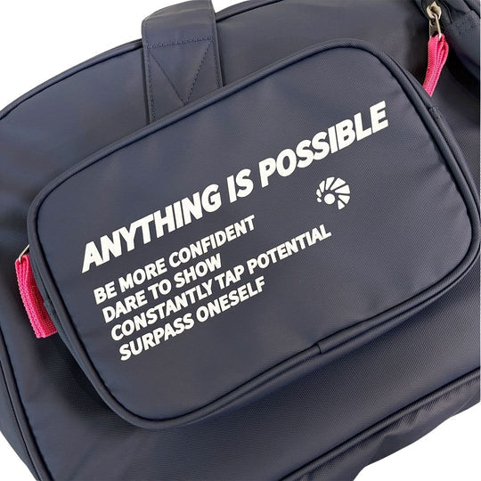 Badminton Square Bag "Motivation" blau - ABLU069-4