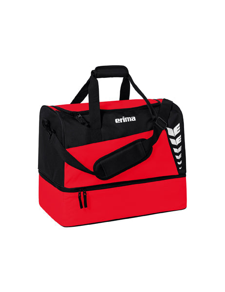 SIX WINGS Sporttasche mit Bodenfach rot/schwarz