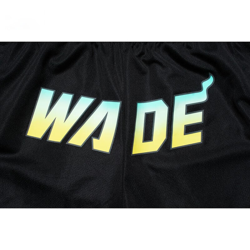 Unisex Basketball-Short "Wade-Style" Blau-Grün-Gelb - AAPT051-2