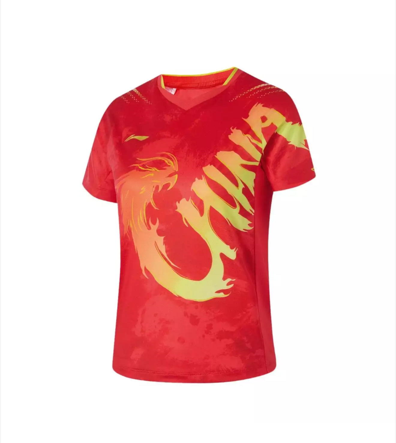 Tischtennis Kinder China Nationalteam Wettkampftrikot - rot - AAYU204-2