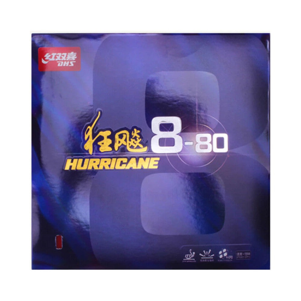 DHS Hurricane 8-80 Soft 37 2,1mm Belag Schwarz - DXDR001-5