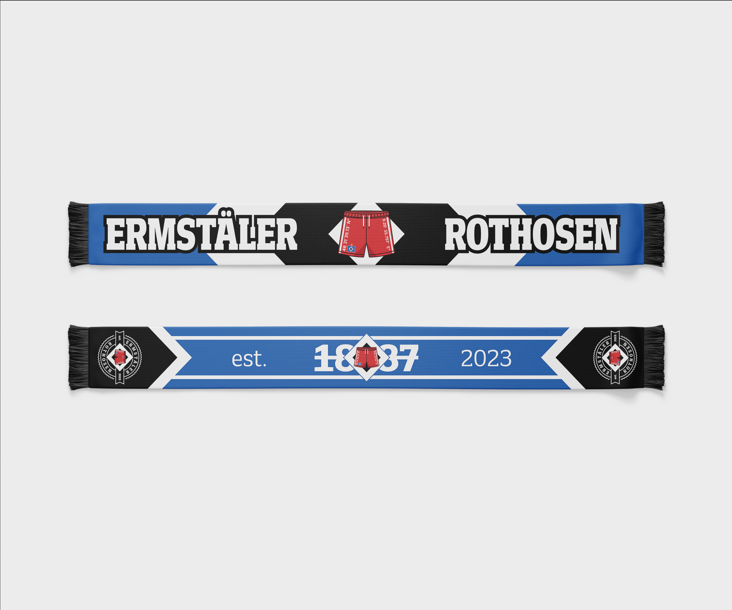 Ermstäler Rothosen Seiden-Fanschal
