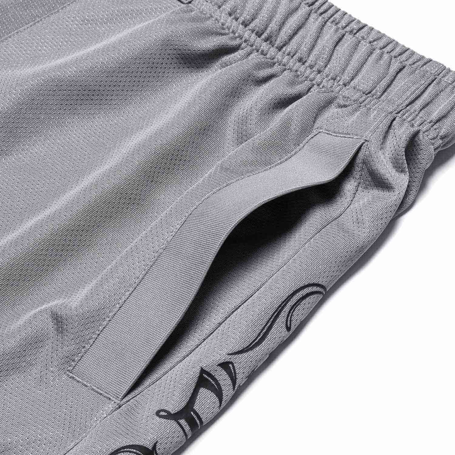 Unisex Basketball-Short "Anti-Warrior" Badfive BIG Grau-Schwarz - AAPT045-9