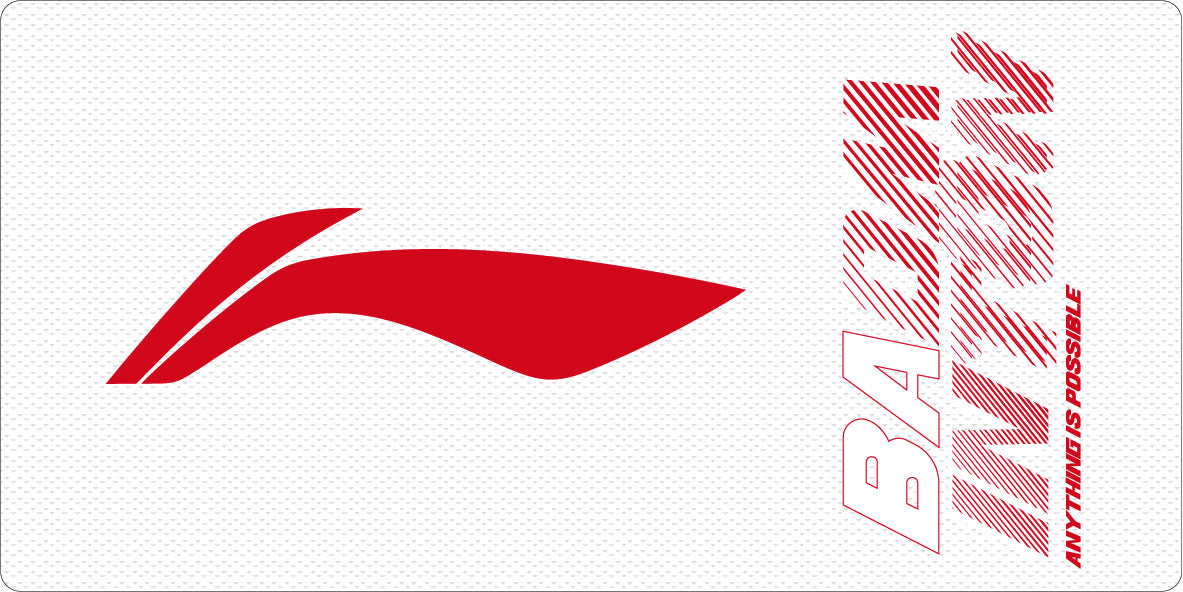 Badminton Towel Handtuch weiß/rot "Logo" - AMJJ014-4/AMJM014-6