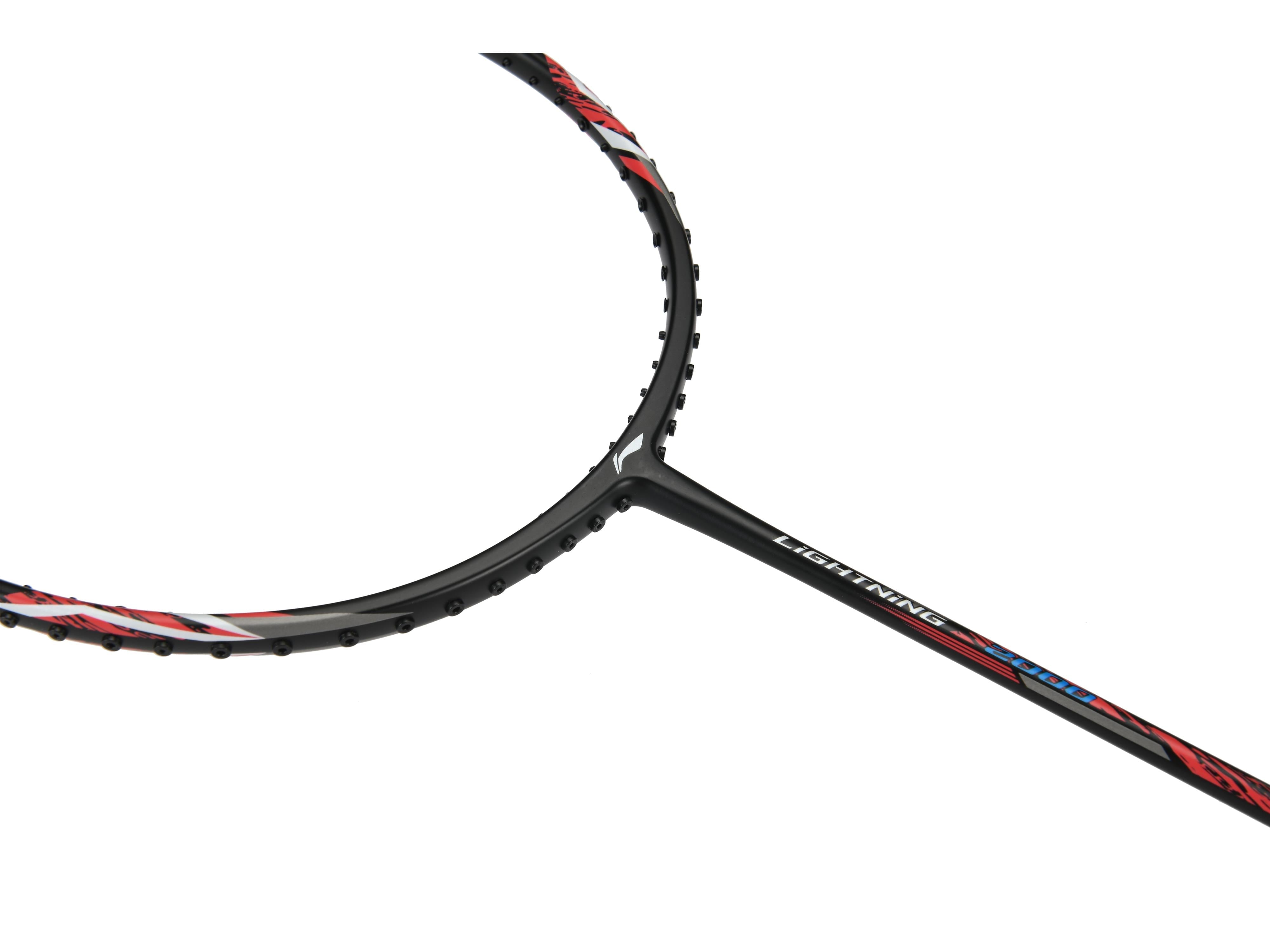 Badmintonschläger Lightning 2000 unbespannt Rot-Schwarz - AYPR010-1