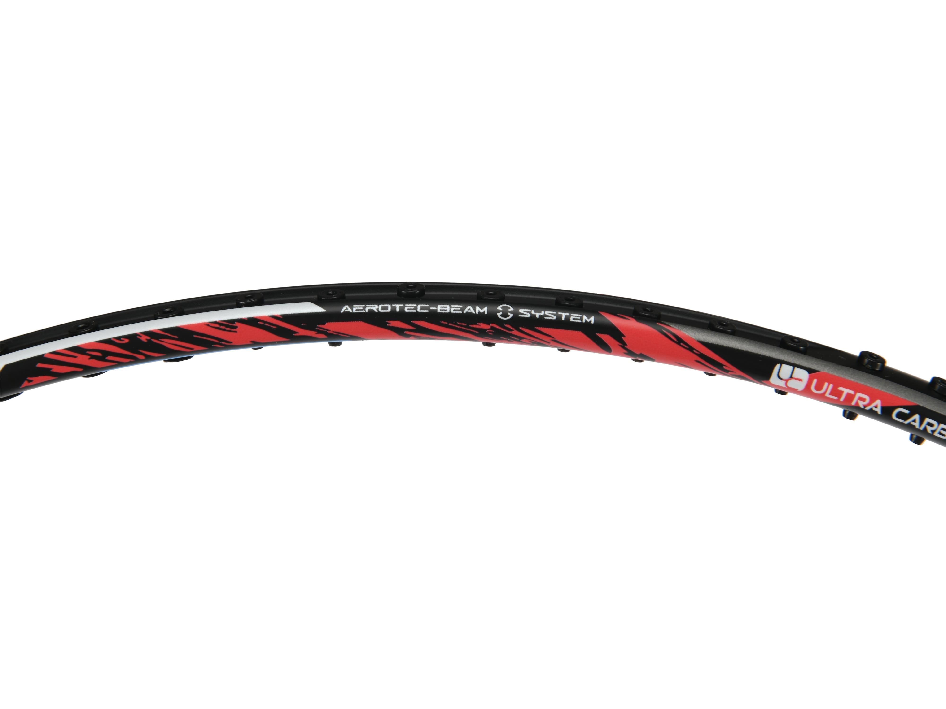 Badmintonschläger Lightning 2000 bespannt Rot-Schwarz - AYPR010-3