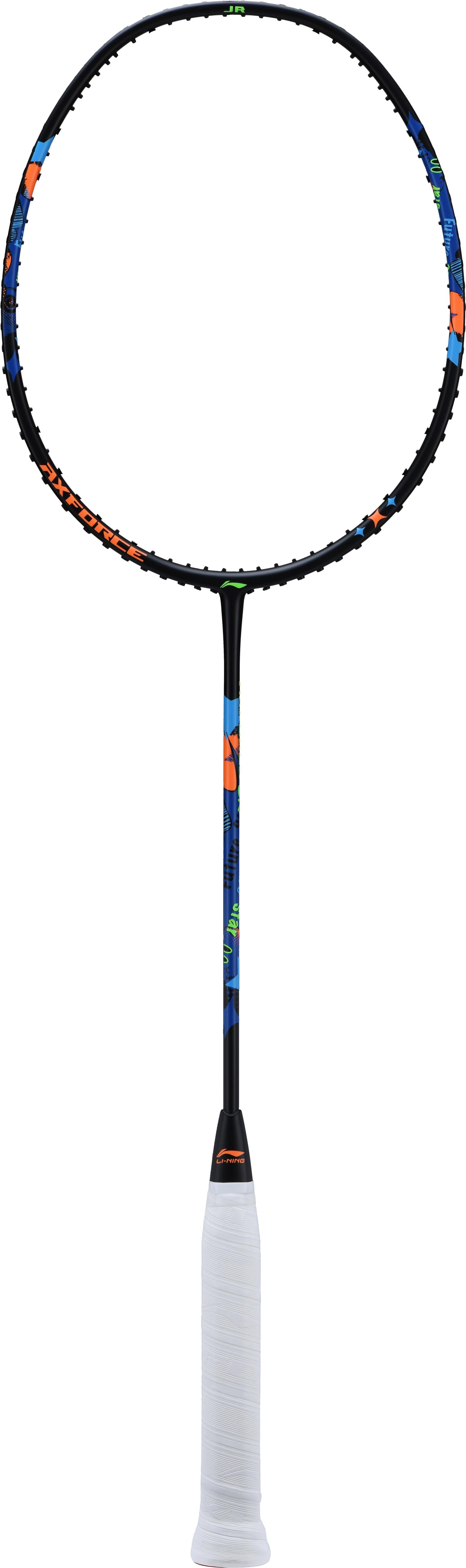 Badmintonschläger AXFORCE JR bespannt schwarz/blau - AYPS085-1/AYPT299-5
