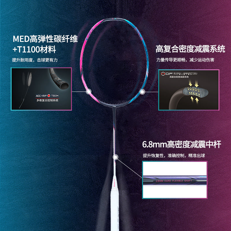 Badmintonschläger HalberTec 8000 (3U) Green/Pink - unbespannt - AYPT013-1