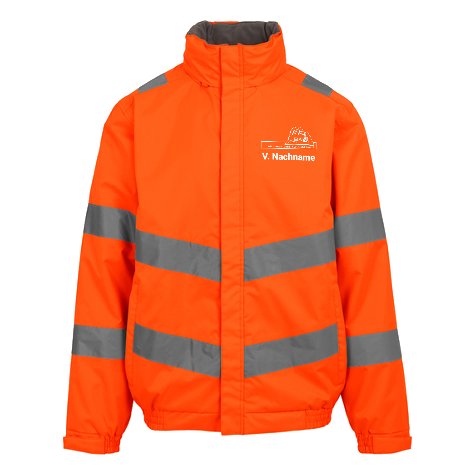 Reflektor-Regenjacke Leuchtorange