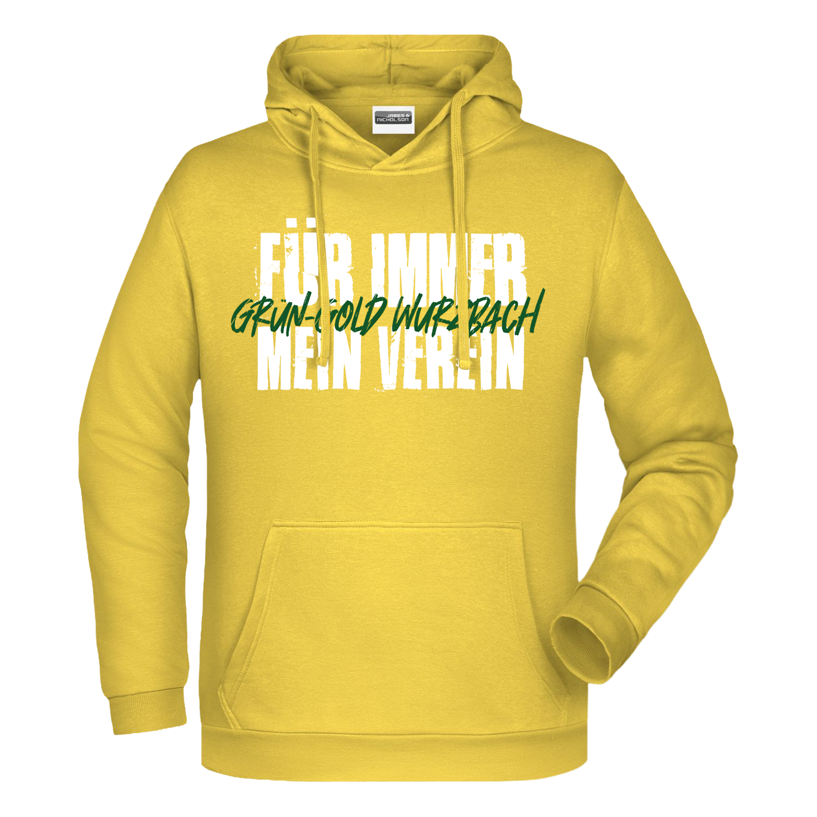 Grün-Gold Wurzbach Hoodie "Für Immer"