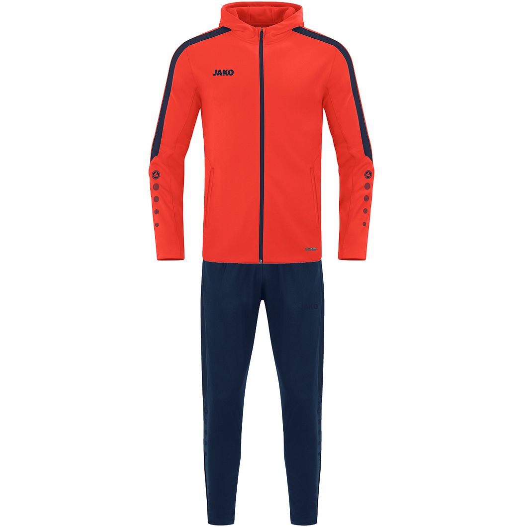 Trainingsanzug Polyester Power mit Kapuze