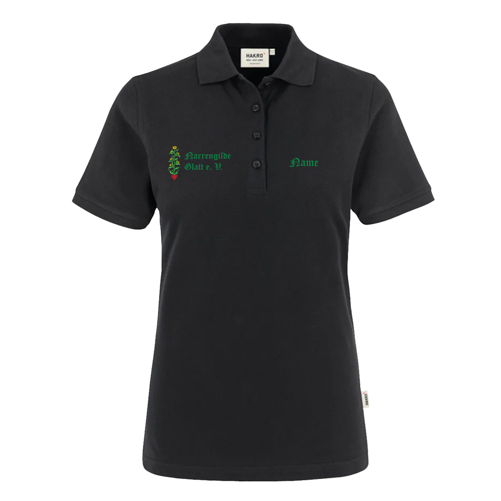 Narrengilde Glatt Damen Poloshirt "Habermarkenstupfer"