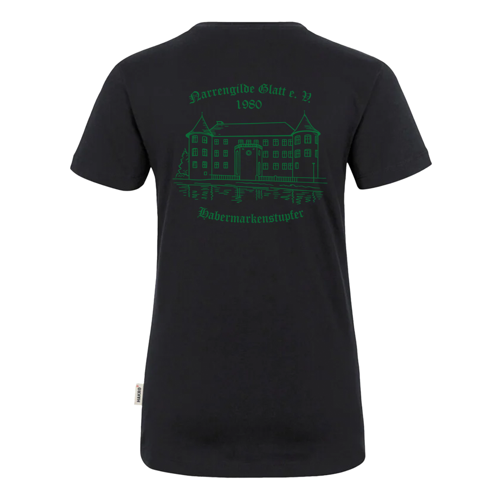 Narrengilde Glatt Damen V-Shirt "Habermarkenstupfer"