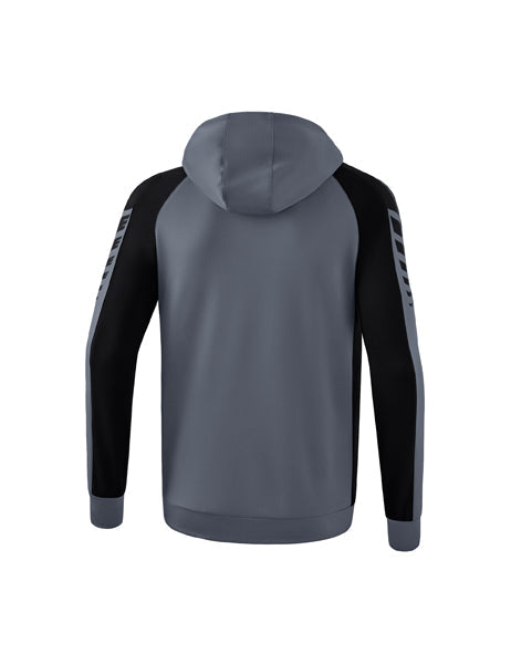 Six Wings Trainingsjacke mit Kapuze Erwachsene; Kinder slate grey/schwarz
