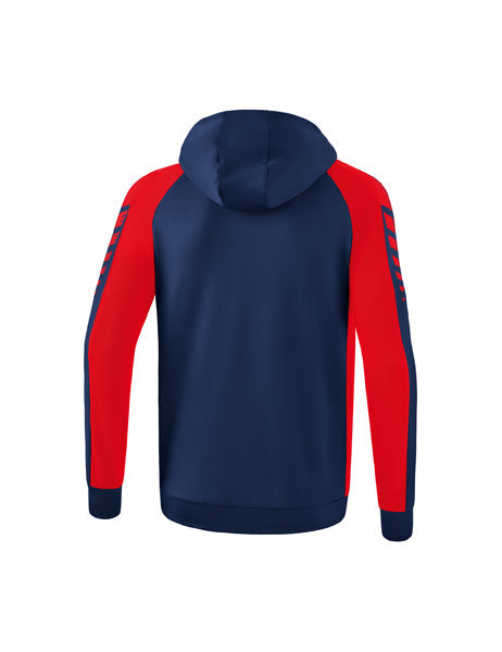 Six Wings Trainingsjacke mit Kapuze Erwachsene; Kinder new navy/rot