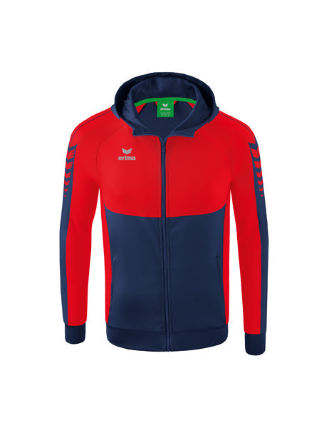 Six Wings Trainingsjacke mit Kapuze Erwachsene; Kinder new navy/rot