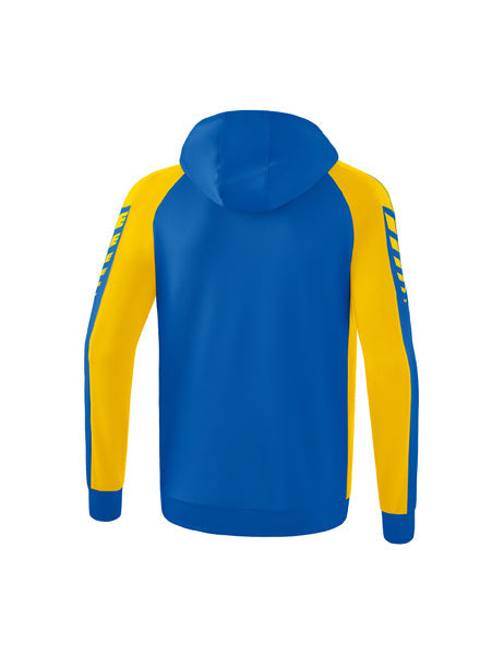 Six Wings Trainingsjacke mit Kapuze Erwachsene; Kinder new royal/gelb