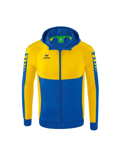 Six Wings Trainingsjacke mit Kapuze Erwachsene; Kinder new royal/gelb