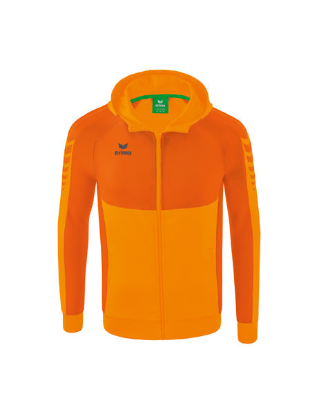 Six Wings Trainingsjacke mit Kapuze Erwachsene; Kinder new orange/orange