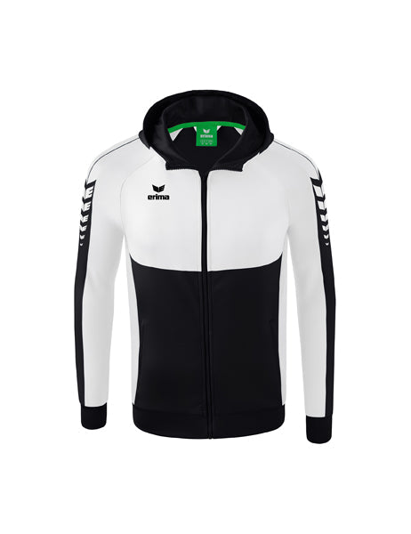 Six Wings Trainingsjacke mit Kapuze Erwachsene; Kinder schwarz/weiß