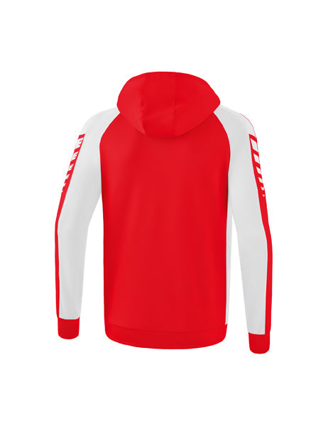 Six Wings Trainingsjacke mit Kapuze Erwachsene; Kinder rot/weiß