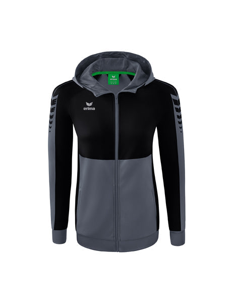 Six Wings Trainingsjacke mit Kapuze Damen slate grey/schwarz