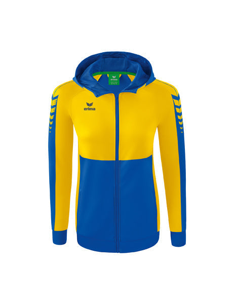 Six Wings Trainingsjacke mit Kapuze Damen new royal/gelb
