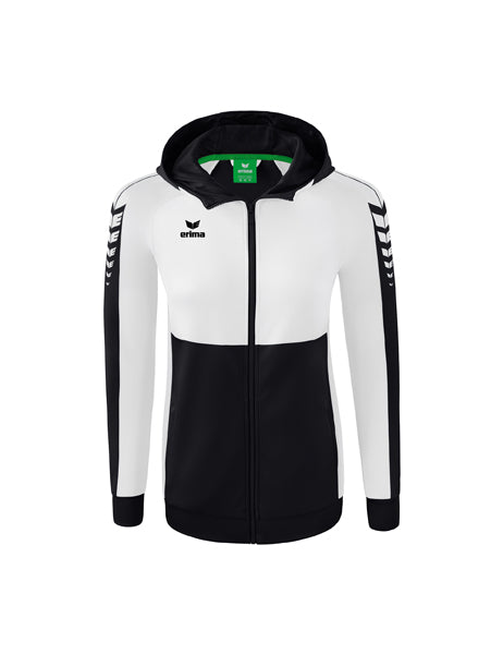 Six Wings Trainingsjacke mit Kapuze Damen schwarz/weiß