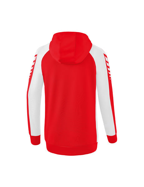 Six Wings Trainingsjacke mit Kapuze Damen rot/weiß