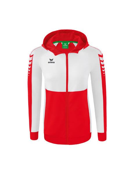 Six Wings Trainingsjacke mit Kapuze Damen rot/weiß