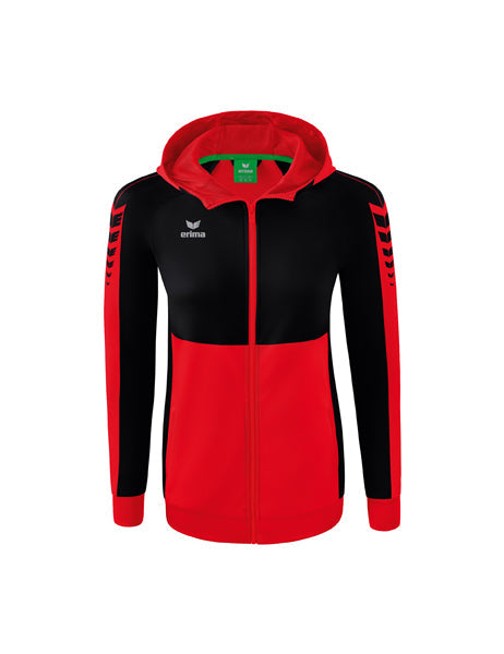 Six Wings Trainingsjacke mit Kapuze Damen rot/schwarz