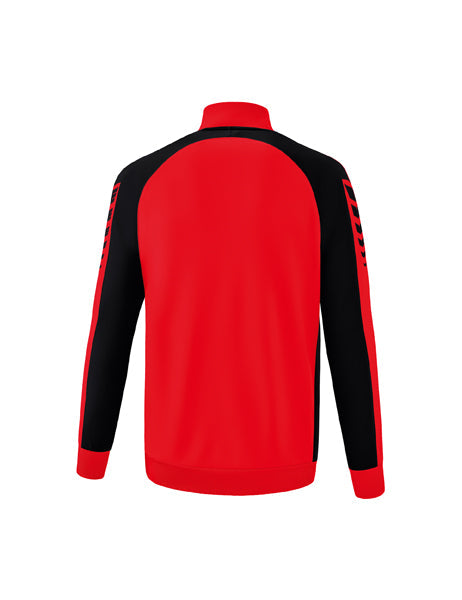 Six Wings Worker Jacke Erwachsene; Kinder rot/schwarz