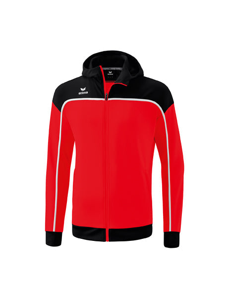 CHANGE by erima Trainingsjacke mit Kapuze Erwachsene; Kinder rot/schwarz/weiß