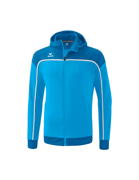CHANGE by erima Trainingsjacke mit Kapuze Erwachsene; Kinder curacao/mykonos/weiß